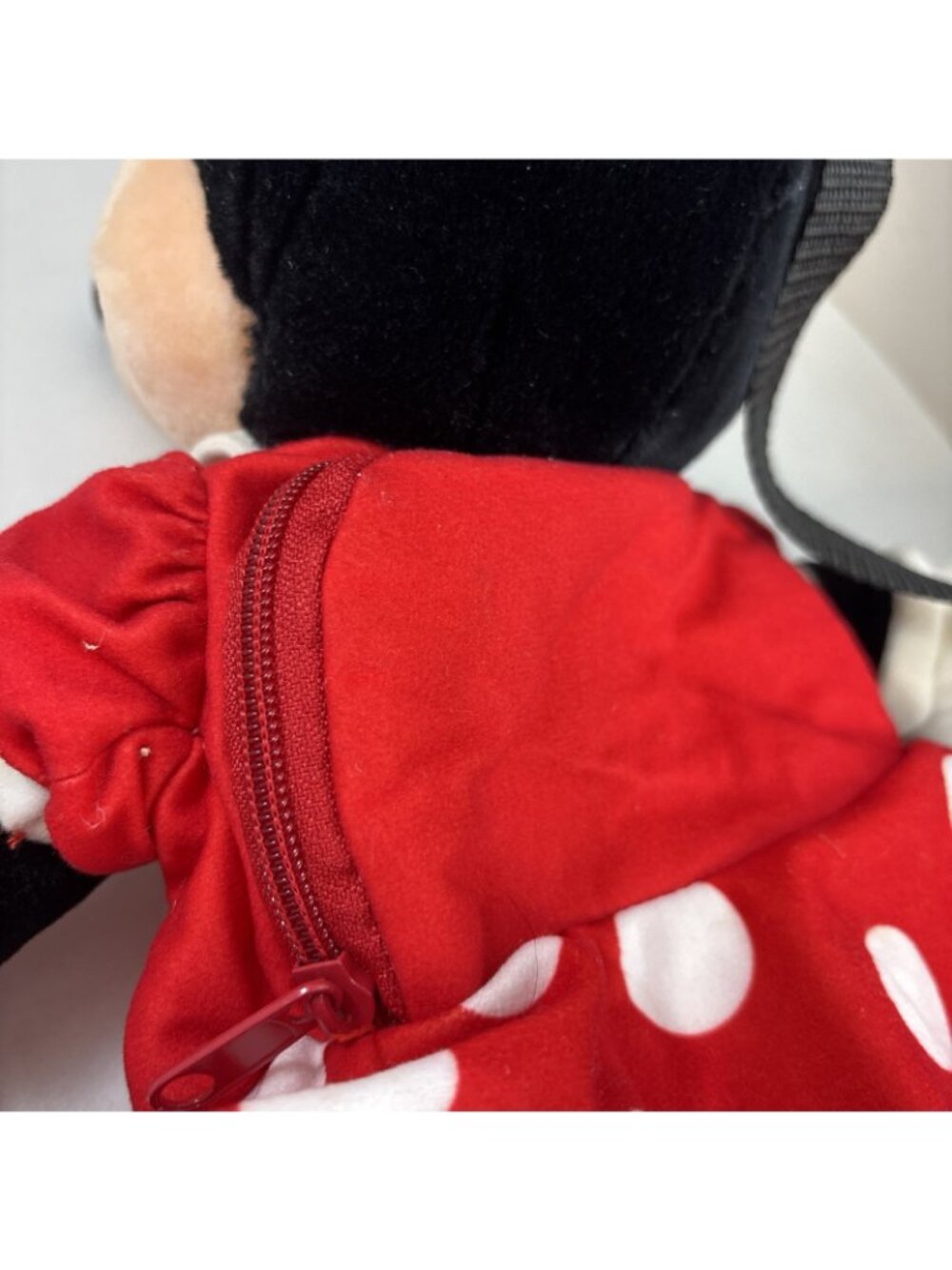 Disney Minnie Mouse Plush Backpack Purse One Size Red Black White - Picture 3 of 4